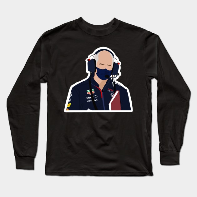 Adrian Newey at the 2021 Bahrain Grand Prix Long Sleeve T-Shirt by royaldutchness